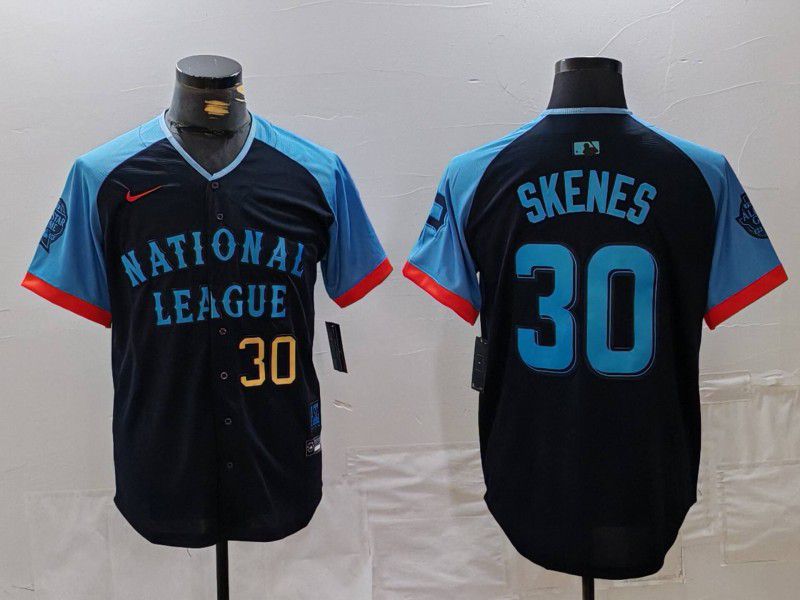 Men Pittsburgh Pirates #30 Skenes Blue All star 2024 Nike MLB Jersey style 5